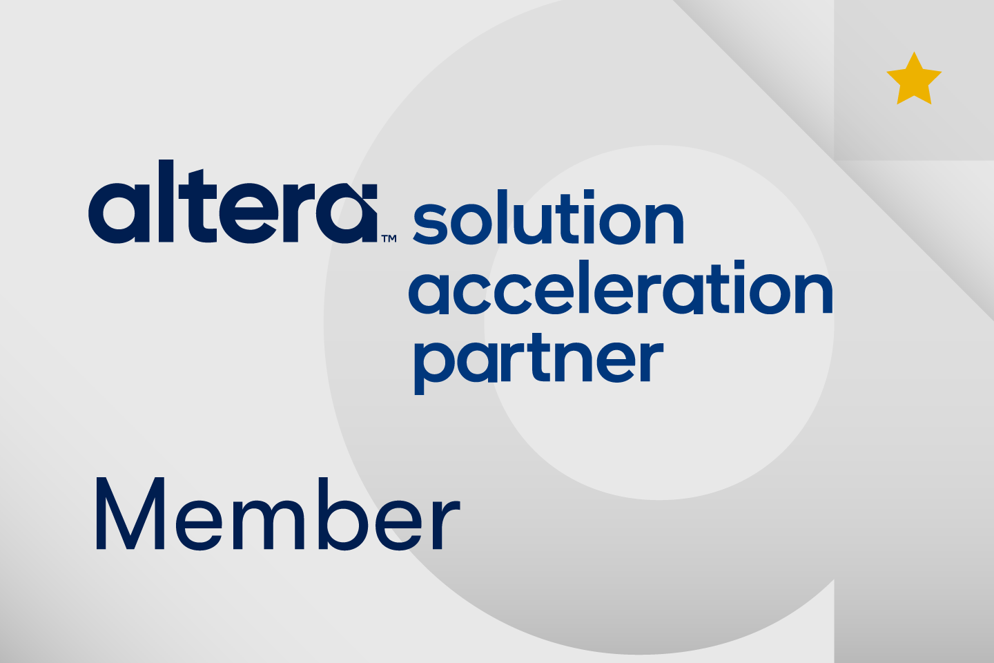 Altera Solution Acceleration Partner — Member